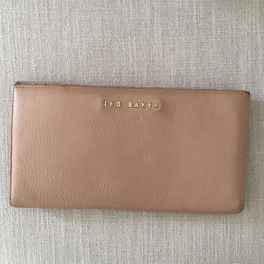 Tan leather Ted Baker wallet clutch
